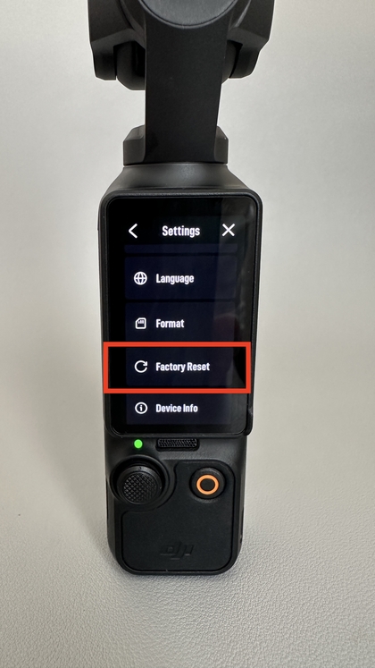 factory reset dji osmo mobile 2
