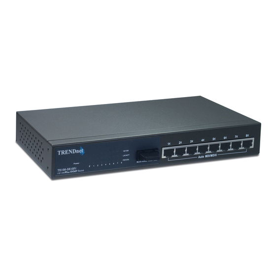 TRENDnet TE100 S800i Quick Installation Manual