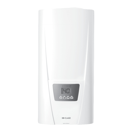 clage E-convenience DEX 12 Operating Instructions For The User