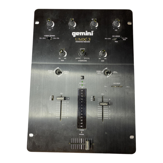 Gemini UMX-3 Operation Manual