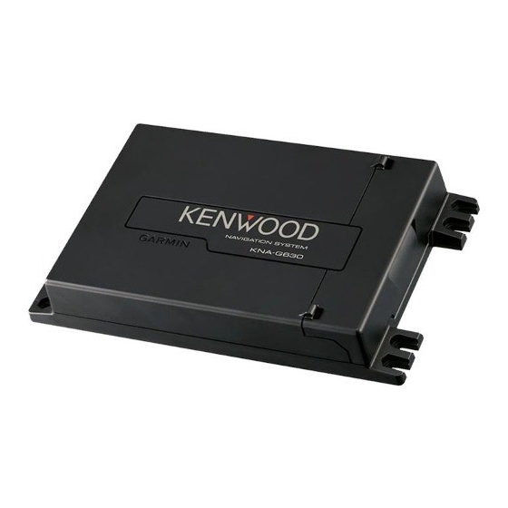 Kenwood KNA-G630 Instruction Manual
