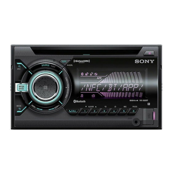 Sony WX-900BT Manuals