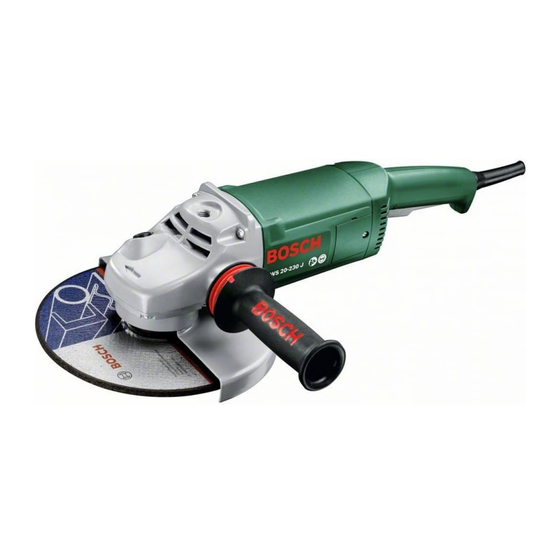 Bosch PWS 20-230 J Original Instructions Manual