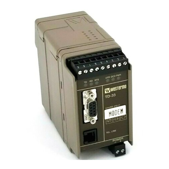 Westermo TD-33 Installation Manual