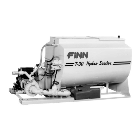 Finn T30 HydroSeeder SD Parts And Operator's Manual