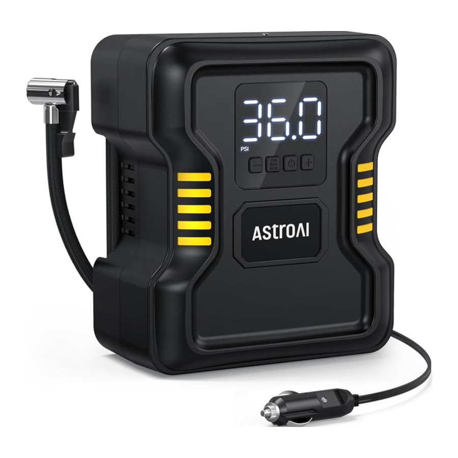 AstroAI JY21P160-12 - 150PSI Tire Inflator Air Compressor Portable air Pump Manual