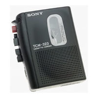 Sony TCM-323 - Micro Portable Recorder Operating Instructions
