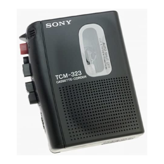 Sony TCM-333 Operating Instructions