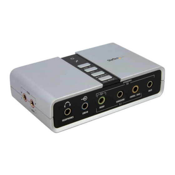 StarTech.com ICUSBAUDIO7D User Manual