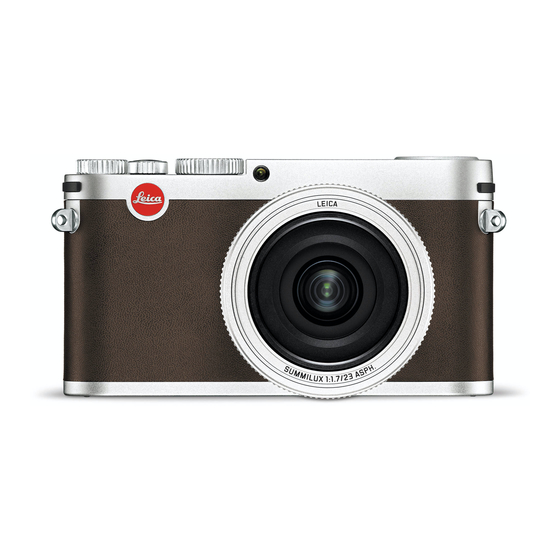 Leica X Instructions Manual