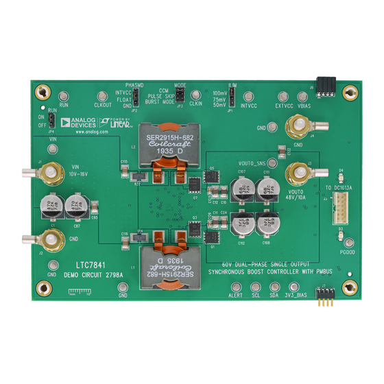 Analog Devices Linear ADI Power DC2798A Demo Manual