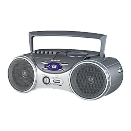 Sharp QT-CD210 Portable Boombox Manuals