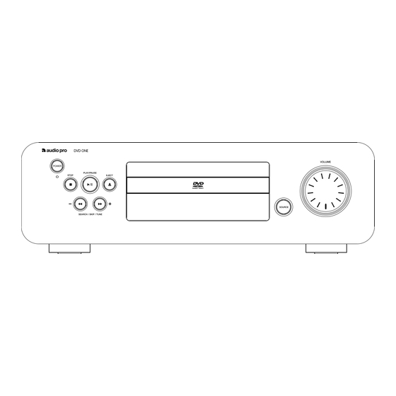Audio Pro DVD ONE User Manual