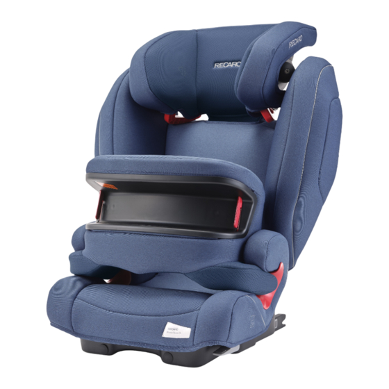 RECARO MONZA NOVA IS Instructions For Installation And Use Manual