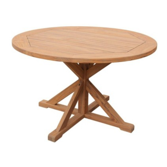 BROSA Chablis Round Outdoor Dining Table Assembly Manual