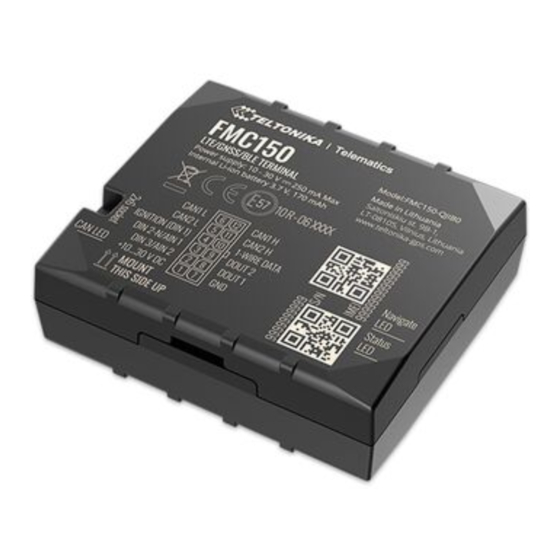 Teltonika FMC150 First Start-Up Quick Start Manual