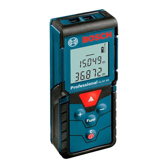 Bosch Professional GLM 40 Original Instructions Manual