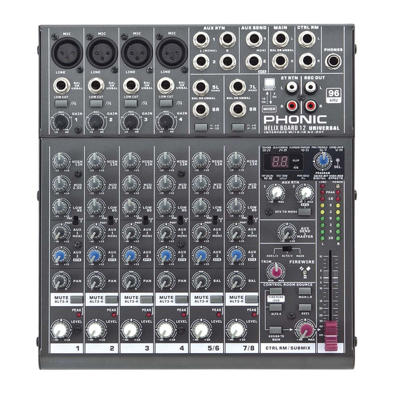 Phonic HELIX BOARD 12 UNIVERSAL User Manual