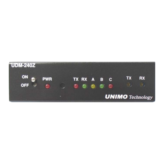UNIMO Technology UDM-240ZBV Manuals