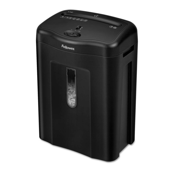 Fellowes Powershred 11C Manual