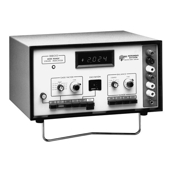 Vishay 3800 Instruction Manual