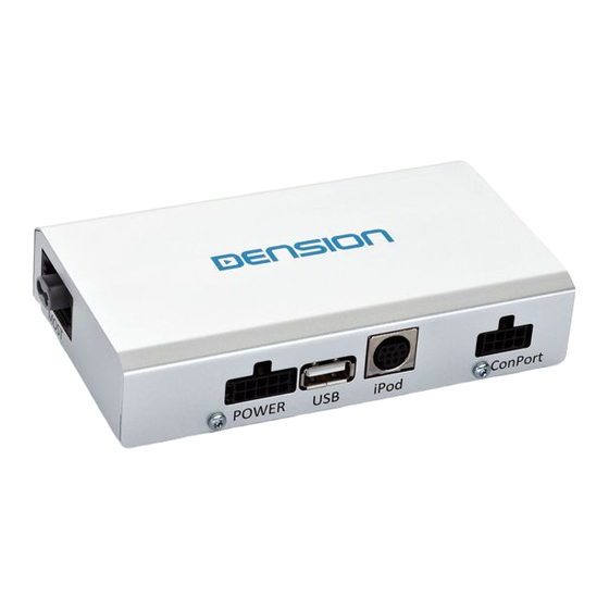 Dension GWL-9210-1 Installation Manual