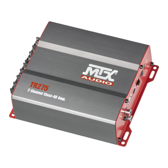 MTX TR275 Manual