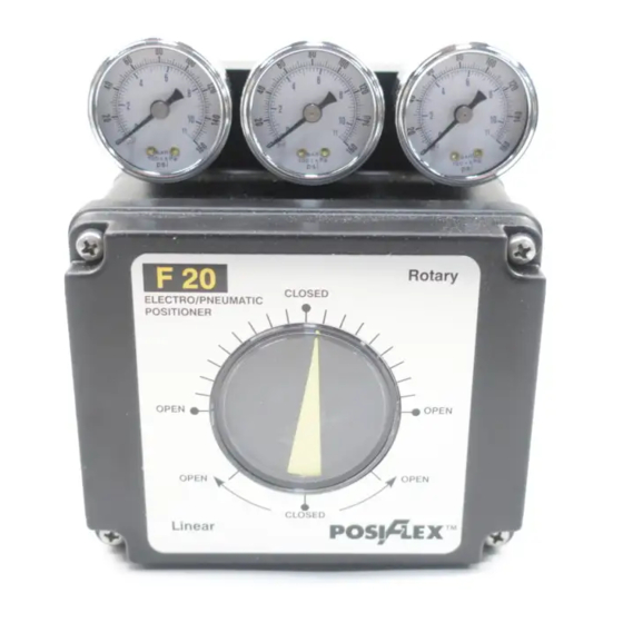 EL-O-MATIC POSIFLEX F20 Installation And Operation Manual