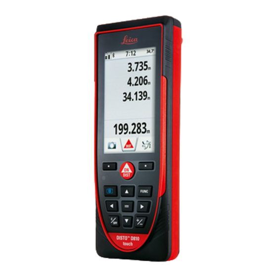 Leica Geosystems DISTO D810 Quick Start