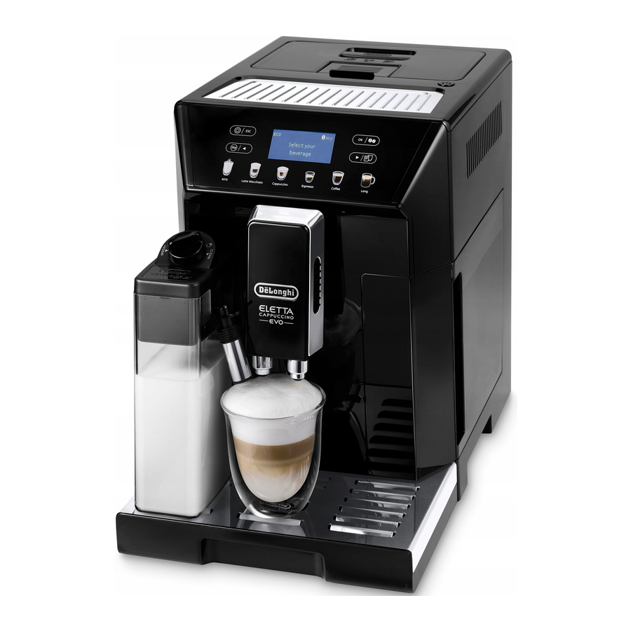 DeLonghi Eletta Evo, ECAM4686X - Espresso Machine, Cappuccino Maker Manual