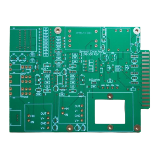 Seventh Circle Audio J99-500 Quick Start Manual