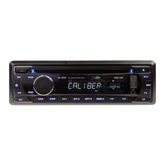 Caliber RCD 231 Manual