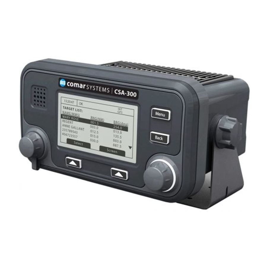 Comar Systems CSA-300 Installation And Operation Manual
