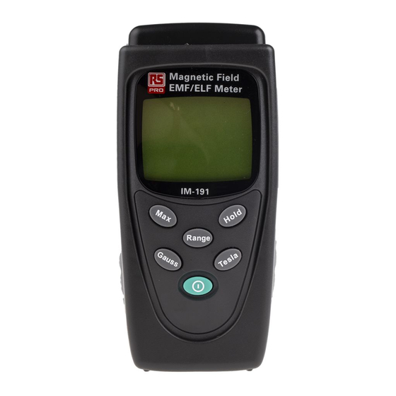 RS PRO IM-191 Instruction Manual