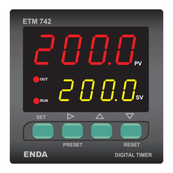 sisel ENDA ETM742 Quick Start Manual