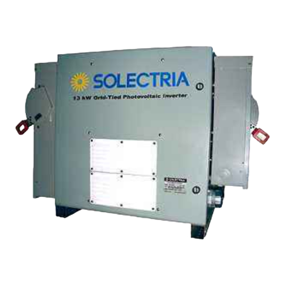 Solectria Renewables PVI13KW Installation And Operation Manual