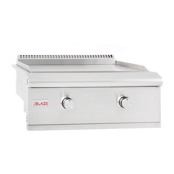 Blaze BLZ-GRIDDLE-LP/NG Use & Care Manual