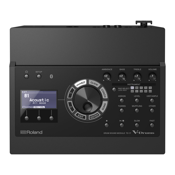 Roland TD-17 Midi Implementation Manual