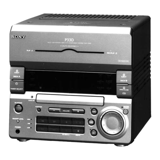 Sony CHC-P33D Operating Instructions Manual