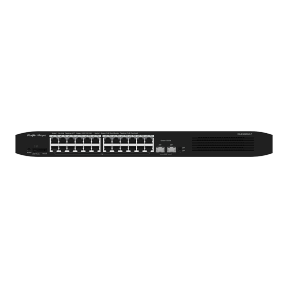 Ruijie Reyee RG-ES200 Series Hardware  Installation And Reference Manual