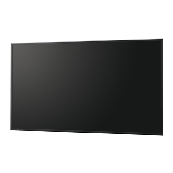 Sharp PN-E603 Setup Manual