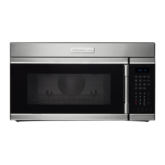 Electrolux Over The Range Microwave Oven Installation Instructions Manual