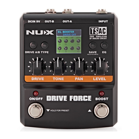 nux Drive forcer Owner's Manual