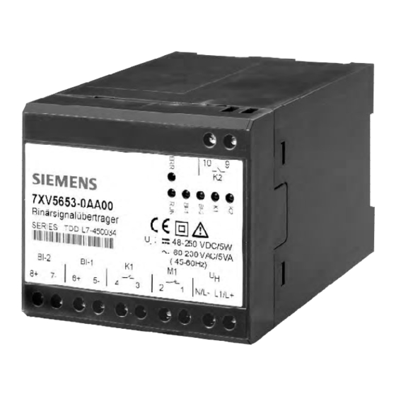 Siemens 7XV5653-0BA00 Manuals