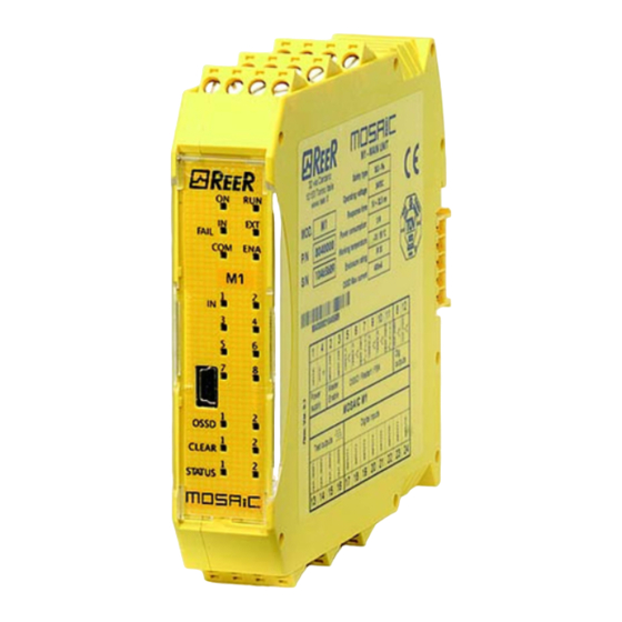 Reer MOSAIC M1 Installation And Use Manual
