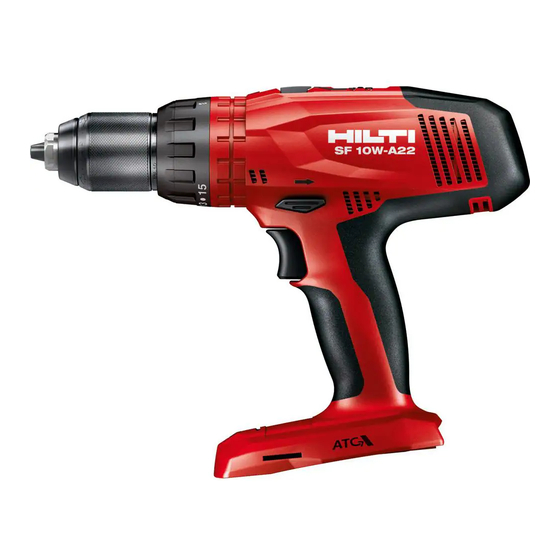 Hilti SF 10W-­A22 Manual