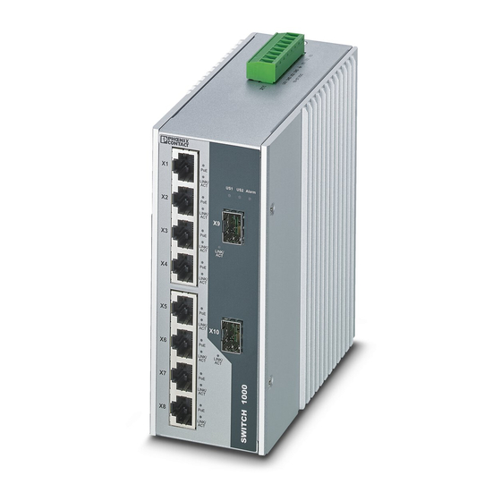 Phoenix Contact 1000T-8POE-GT-2SFP Installation Notes
