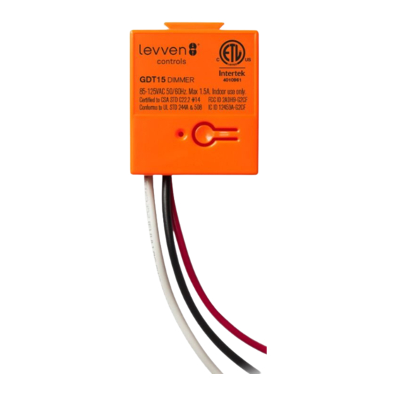 Levven GDT15 Instruction Sheet