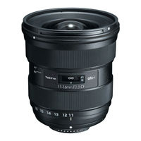 Tokina Cinema ATX 11-16 mm Instruction Manual