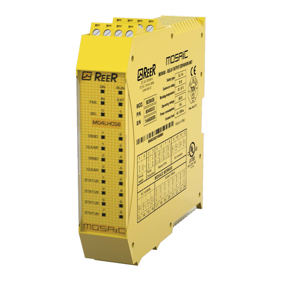 Reer MOSAIC M1 Installation And Use Manual
